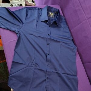 Flex Navy Dress Shirt for Men